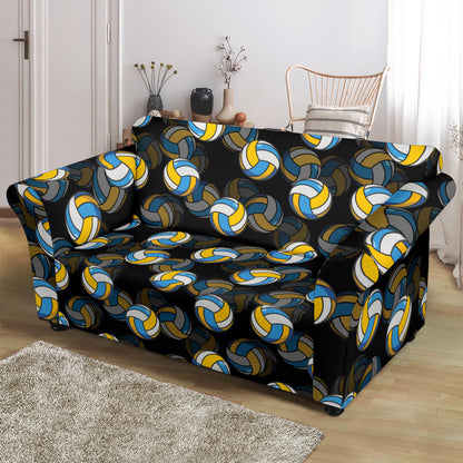 Volleyball Print Design LKS302 Loveseat Couch Slipcover
