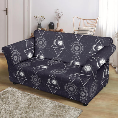 Sun Moon Print Design LKS309 Loveseat Couch Slipcover