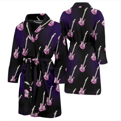 Electric Guitar Print Design LKS405 Men Bathrobe