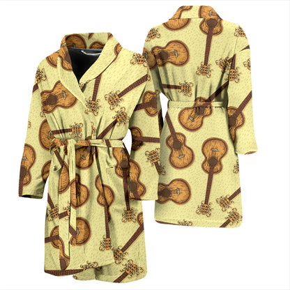 Acoustic Guitar Print Design LKS402 Men Bathrobe