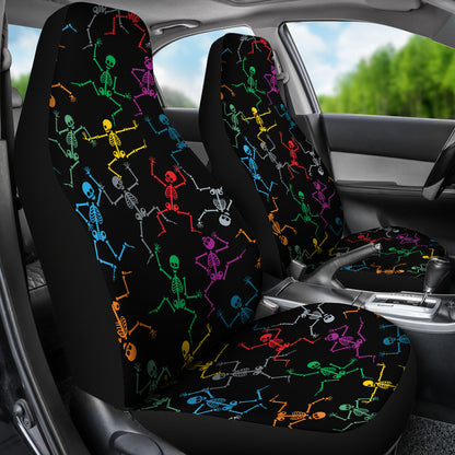 Skeleton Colorful Print Design LKS302 Car Seat Covers
