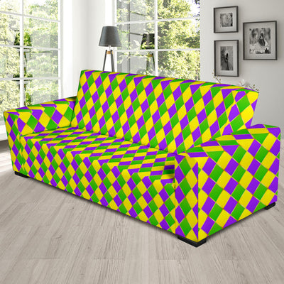 Mardi Gras Pattern Print Design 01 Sofa Slipcover