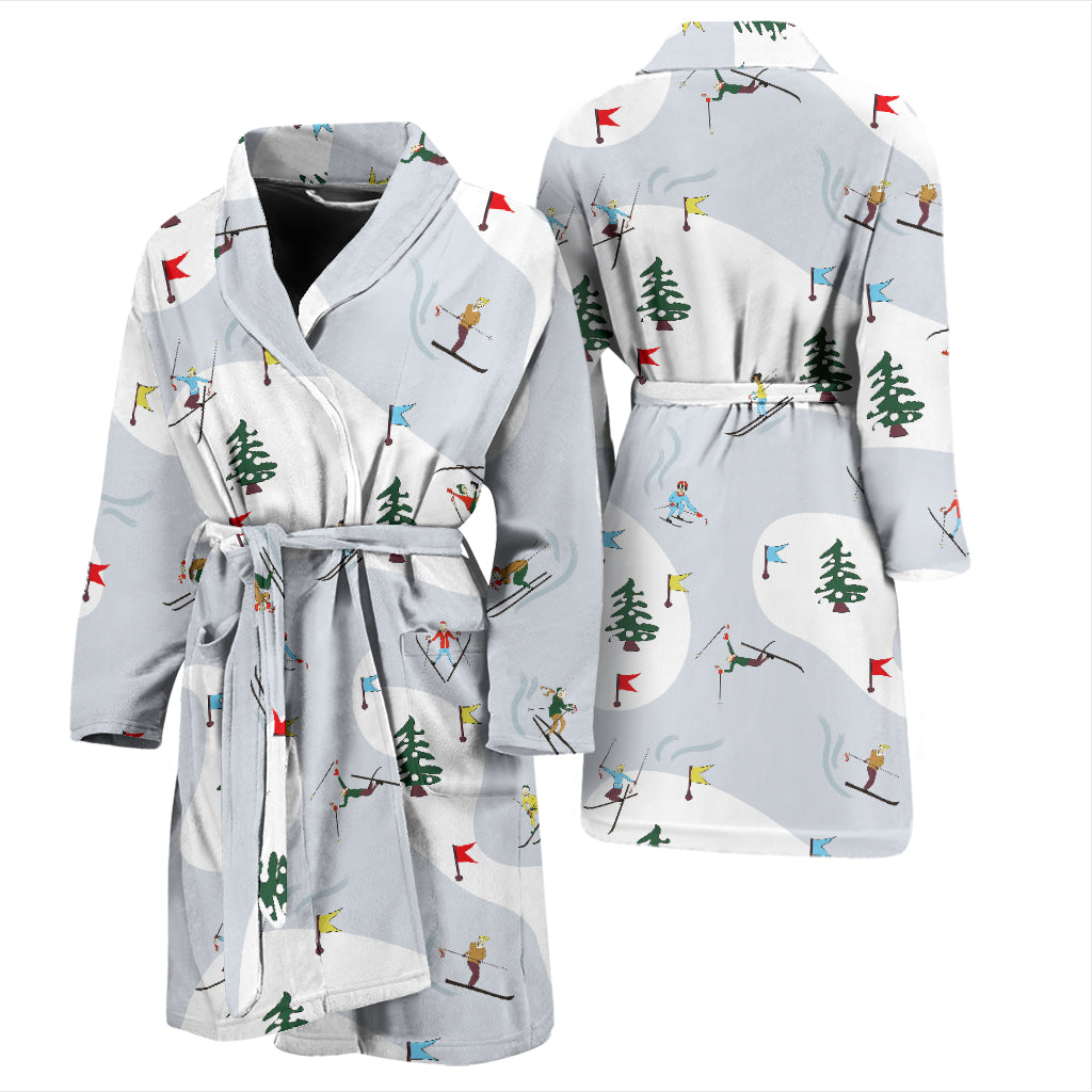 Ski Print Design LKS305 Men Bathrobe