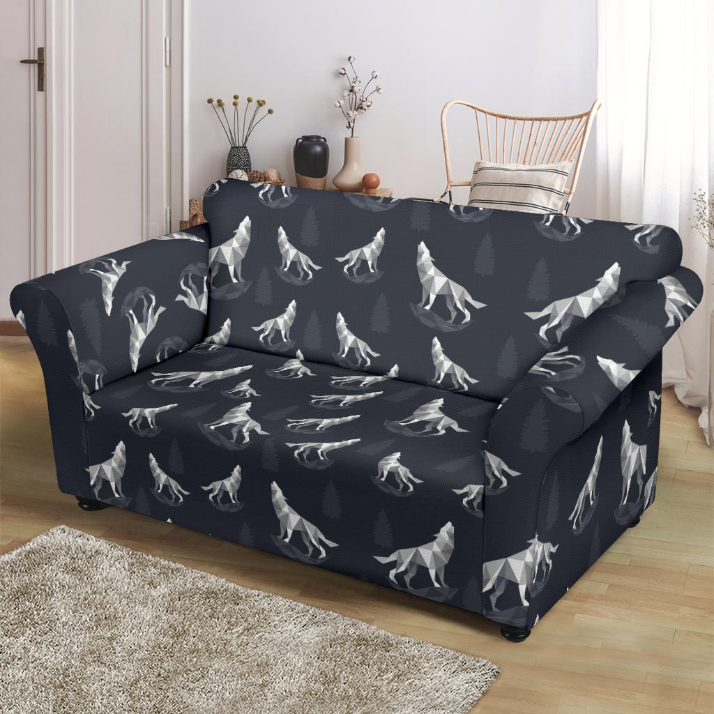 Wolf Print Design LKS303 Loveseat Couch Slipcover