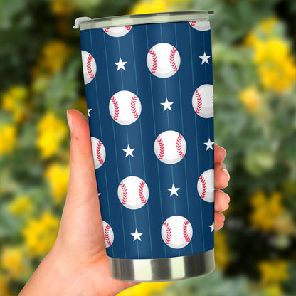 Baseball Star Print Pattern Tumbler