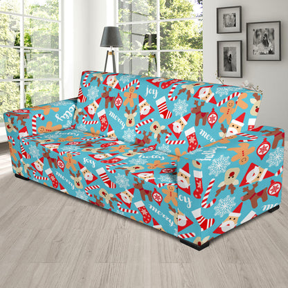 Santa Christmas Themed Print Design LKS306 Sofa Slipcover