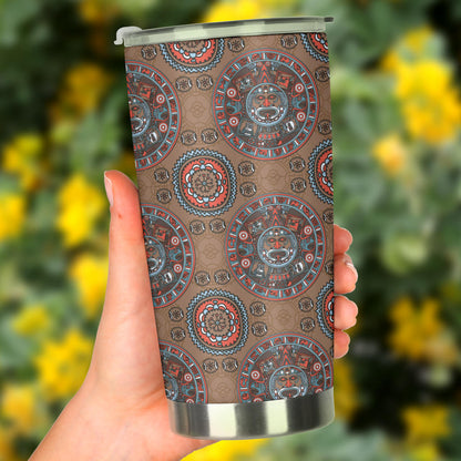 Calendar Aztec Design Print Pattern Tumbler