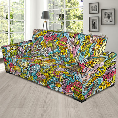 Hippie Print Design LKS301 Sofa Slipcover