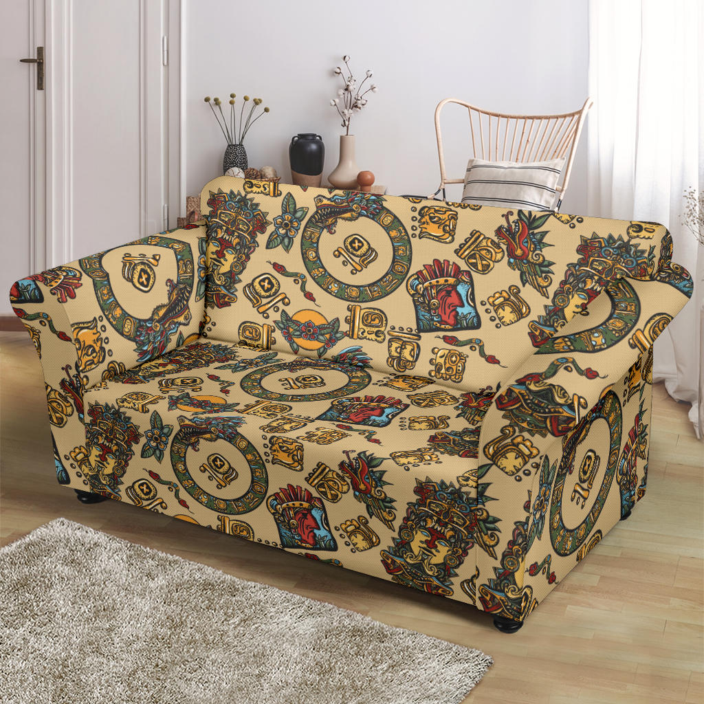 Totem Print Design LKS305 Loveseat Couch Slipcover