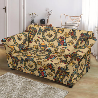 Totem Print Design LKS305 Loveseat Couch Slipcover