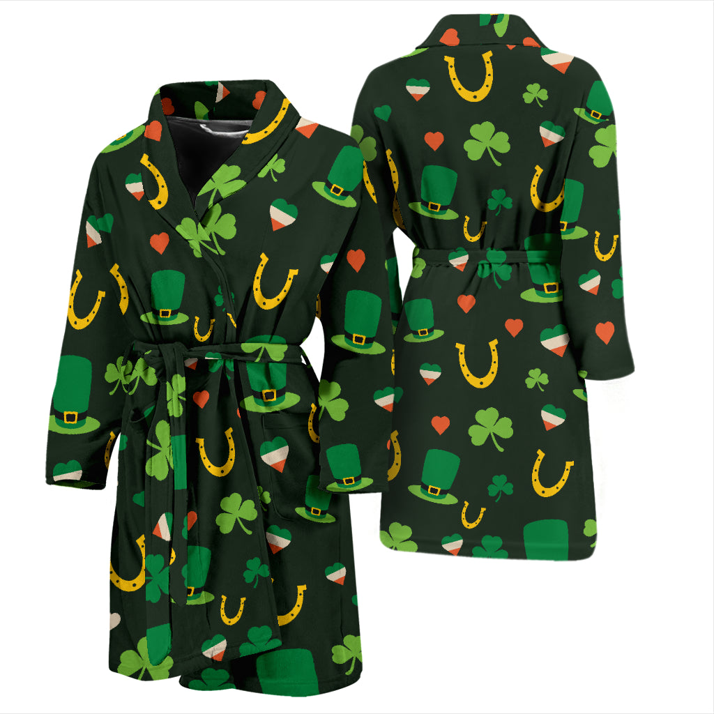 Shamrock Print Design LKS308 Men Bathrobe