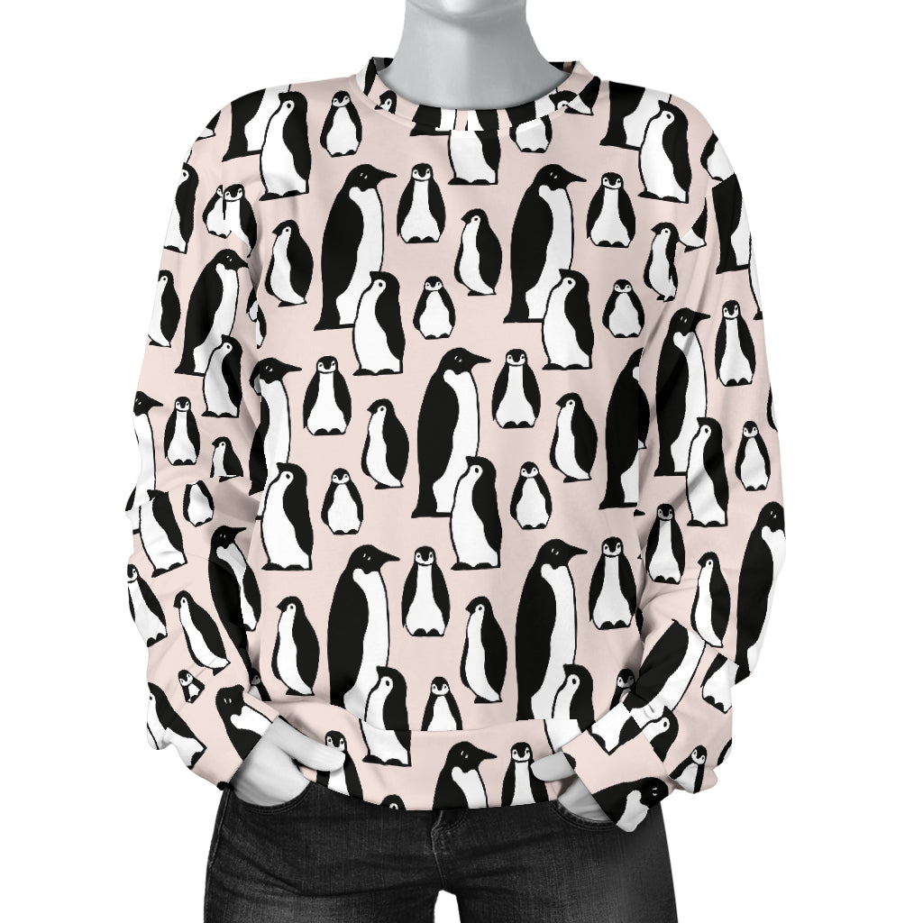 Penguin Themed Women Long Sleeve Sweatshirt