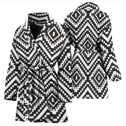 Tribal Pattern Print Design LKS303 Women Bathrobe