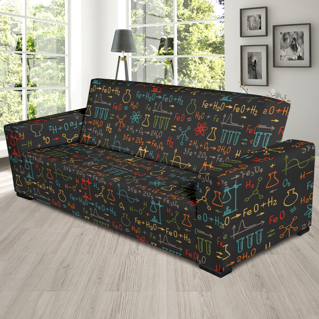 Chemical Pattern Print Design 03 Sofa Slipcover