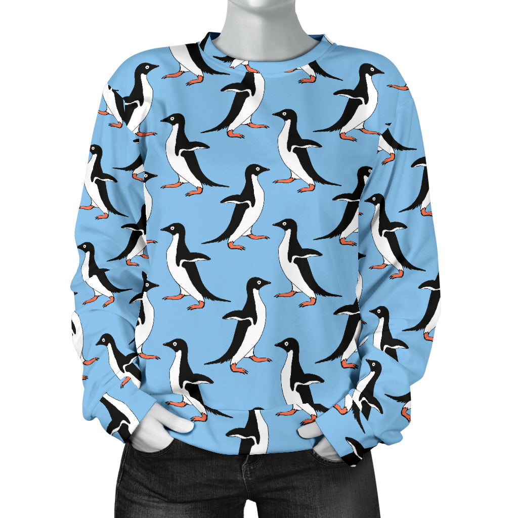 Penguin Dance Pattern Women Long Sleeve Sweatshirt