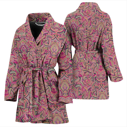 Celtic Pattern Print Design 04 Women Bathrobe
