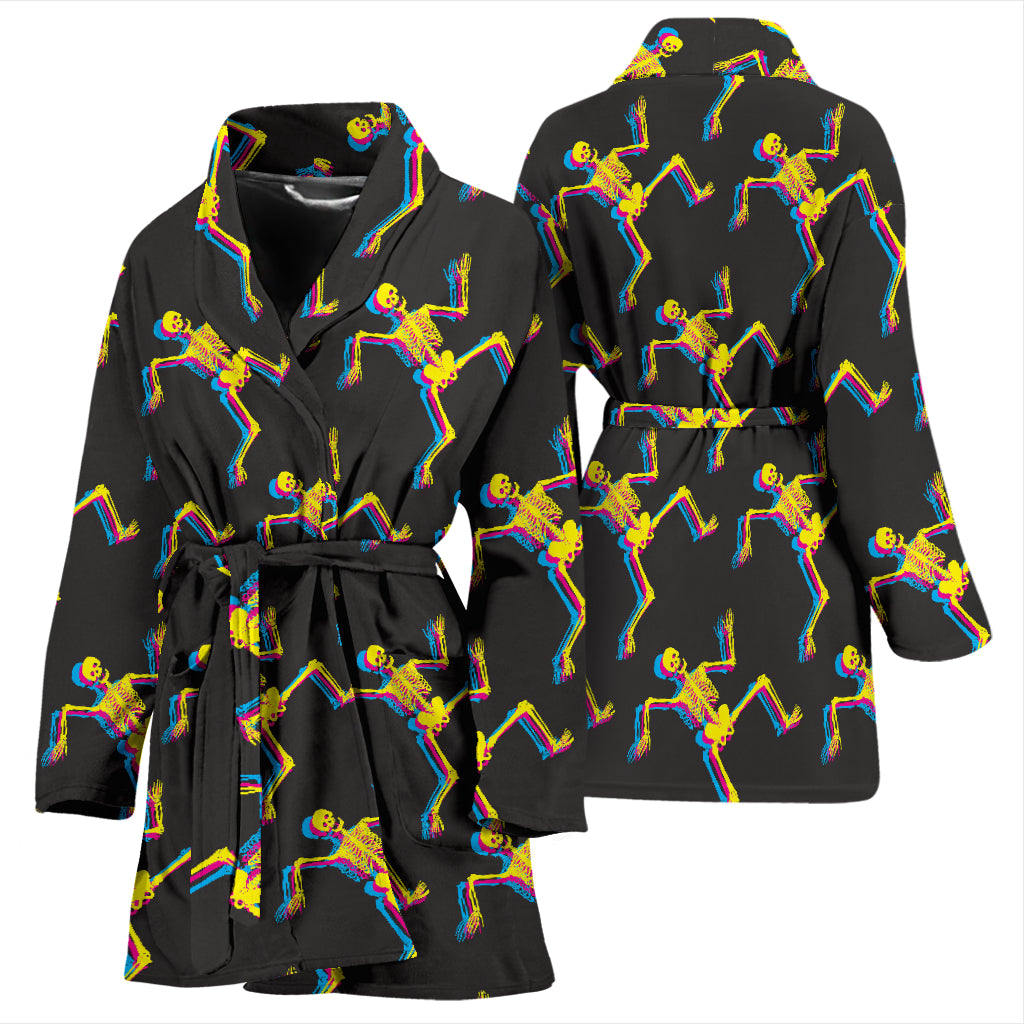 Skeleton Skeleton 3D Print Design LKS301 Women Bathrobe