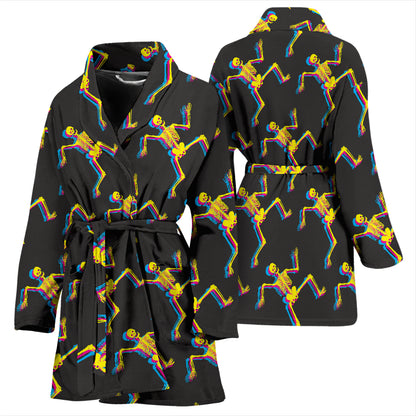 Skeleton Skeleton 3D Print Design LKS301 Women Bathrobe