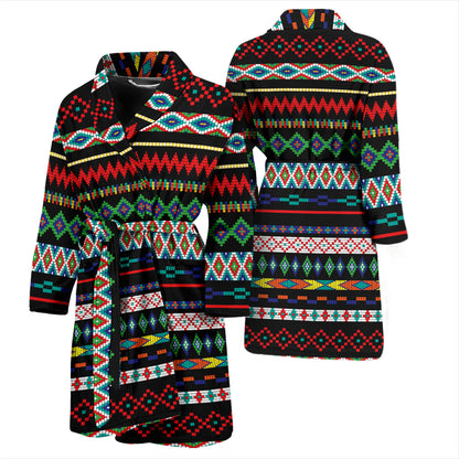 Southwest Pattern Print Design LKS302 Men Bathrobe