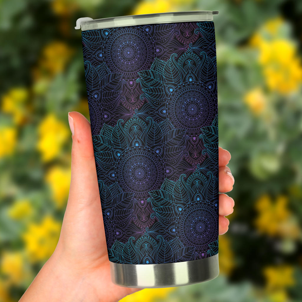 Boho Floral Mandala Tumbler