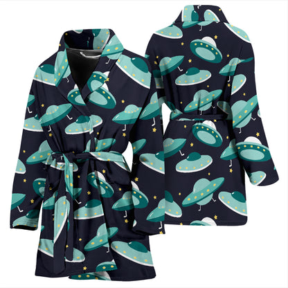 UFO Print Design LKS304 Women Bathrobe