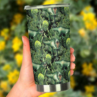 Dinosaur T Rex Print Pattern Tumbler