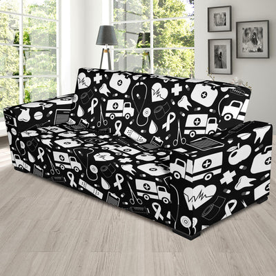 Medical Pattern Print Design 01 Sofa Slipcover