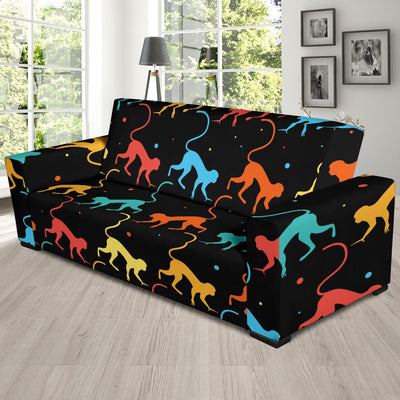 Monkey Pattern Print Design 01 Sofa Slipcover