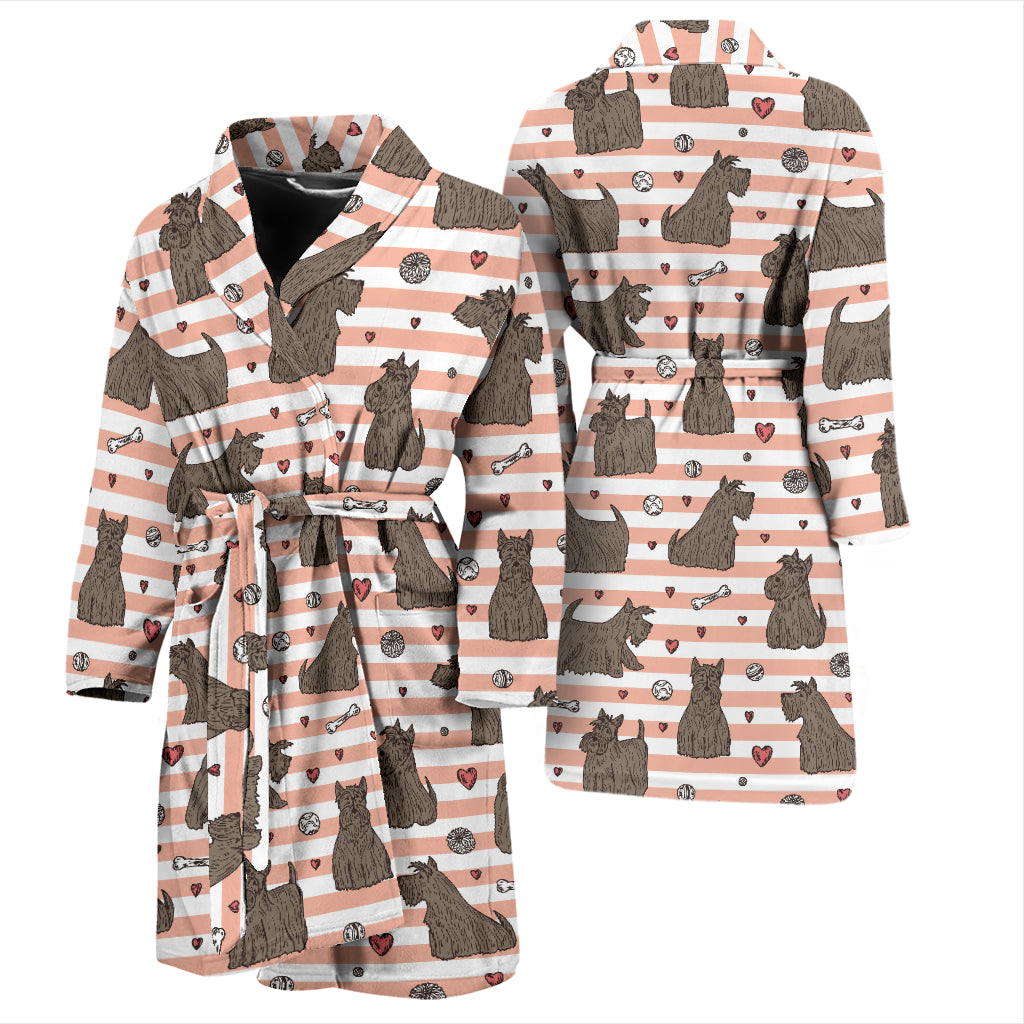 Scottish Terriers Print Design LKS3016 Men Bathrobe