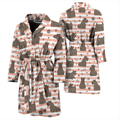 Scottish Terriers Print Design LKS3016 Men Bathrobe