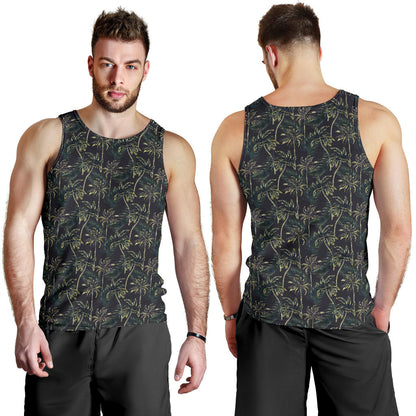 Palm Tree Background Design Print Men Tank Top