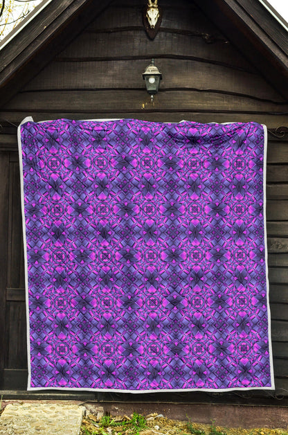 kaleidoscope Pattern Print Design Quilt Bedspread