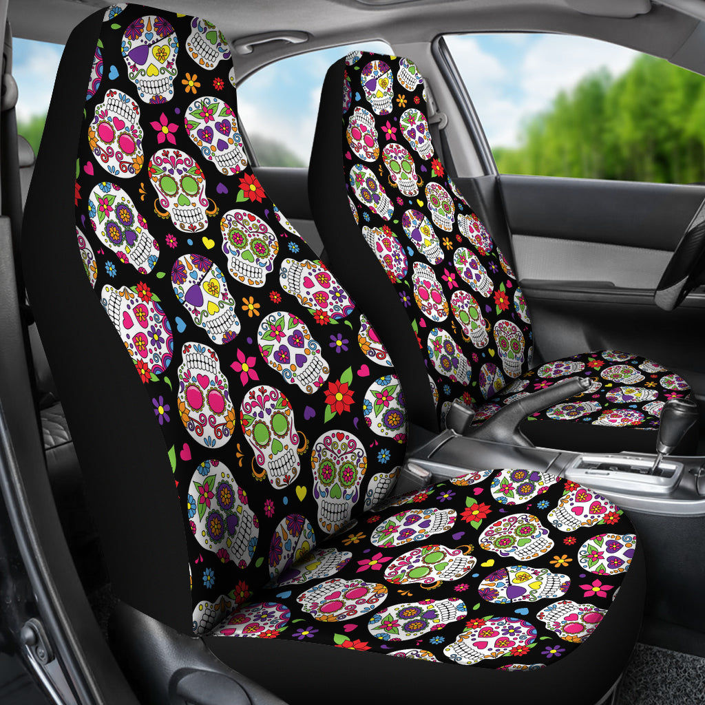 Sugar Skull Print Design LKS302 Car Seat Covers