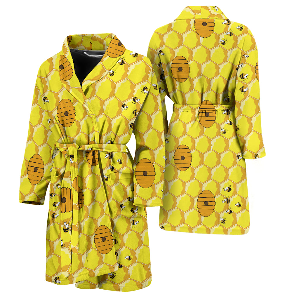 Honey Bee Print Design LKS303 Men Bathrobe