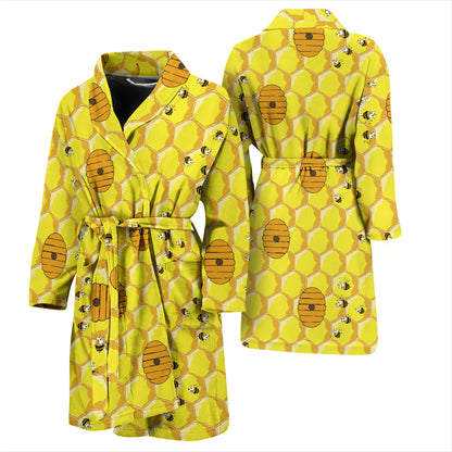 Honey Bee Print Design LKS303 Men Bathrobe