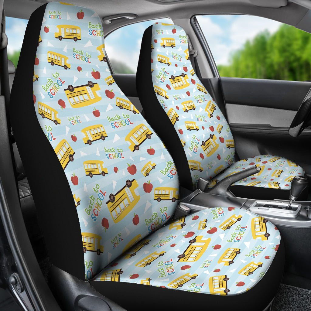 School Bus Back To School Print Design LKS303 Car Seat Covers