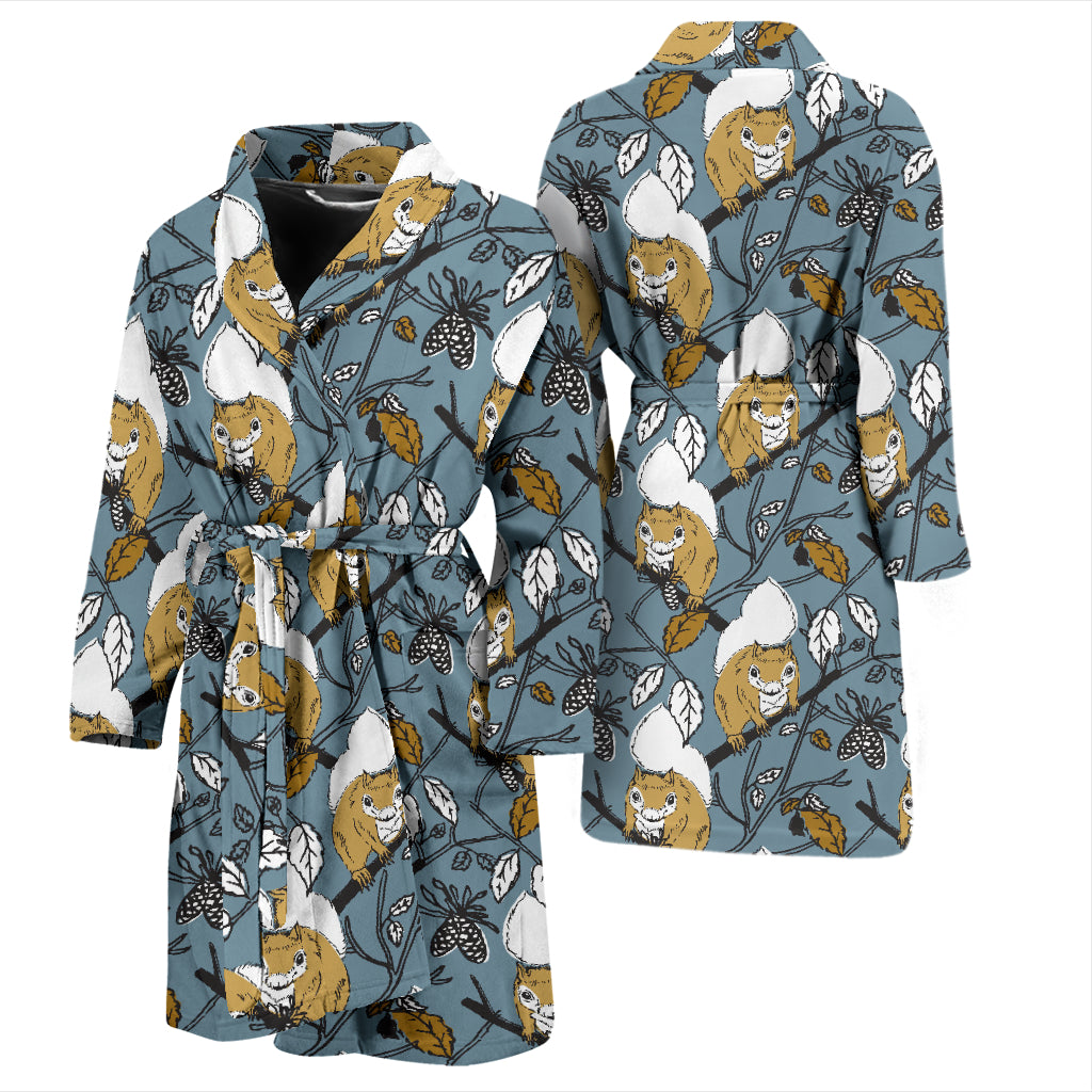 Squirrel Print Design LKS305 Men Bathrobe