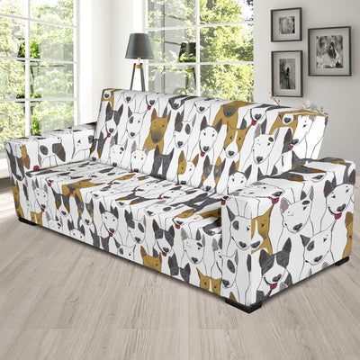 Bull Terriers Pattern Print Design 03 Sofa Slipcover