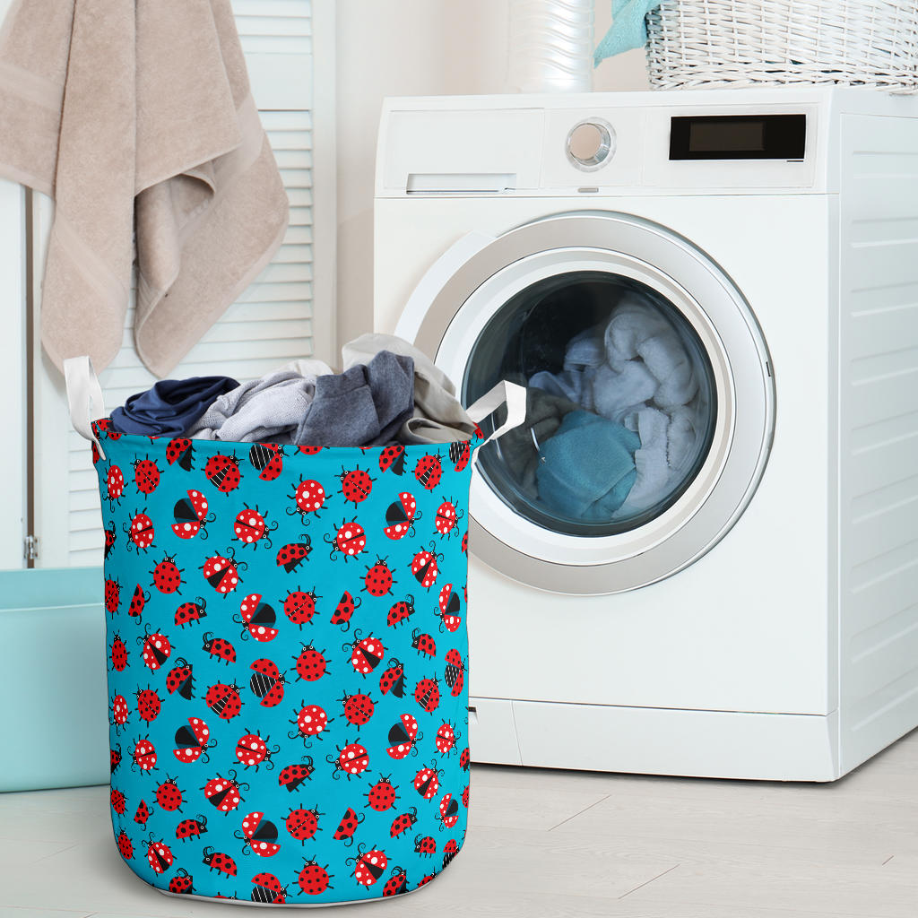 Ladybug Action Print Pattern Laundry Basket