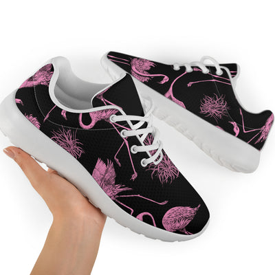 Flamingo Pink Print Pattern Athletic Shoes