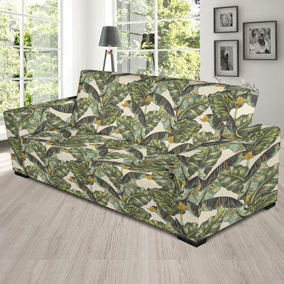 Banana Leaf Pattern Print Design 04 Sofa Slipcover