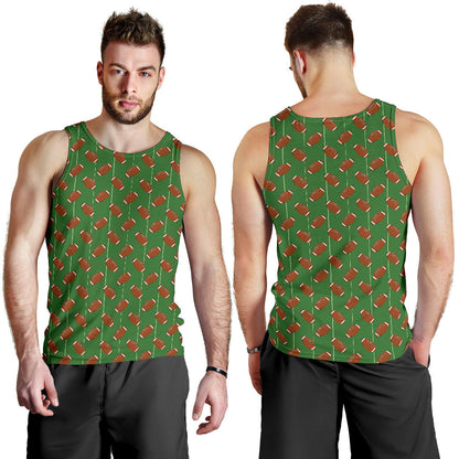 American Football on Field Themed Men Tank Top