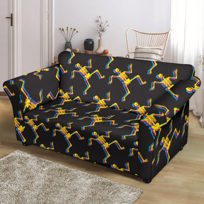 Skeleton Skeleton 3D Print Design LKS301 Loveseat Couch Slipcover