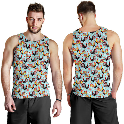 Rooster Themed Design Men Tank Top