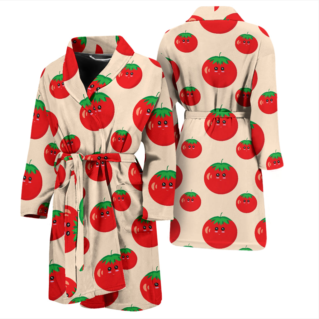 Tomato Print Design LKS308 Men Bathrobe