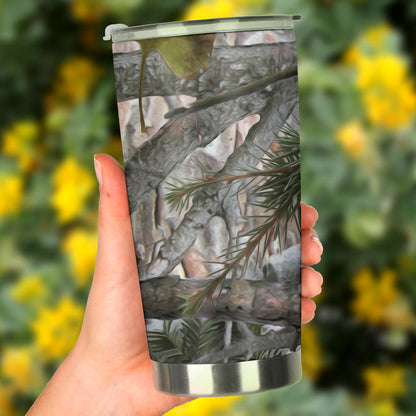 Camo Realistic Tree Forest Pattern Tumbler