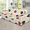 Ladybug Pattern Print Design 03 Sofa Slipcover