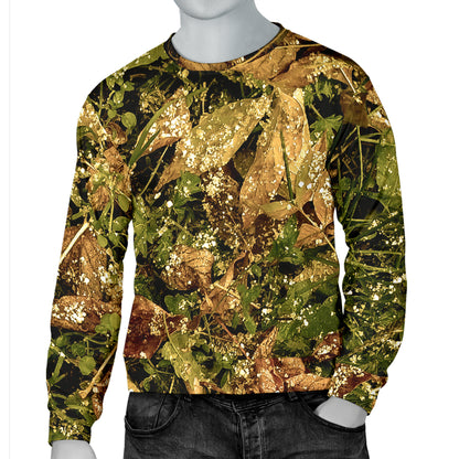 Camo Realistic Tree Forest Texture Print Men Long Sleeve Sweatshirt