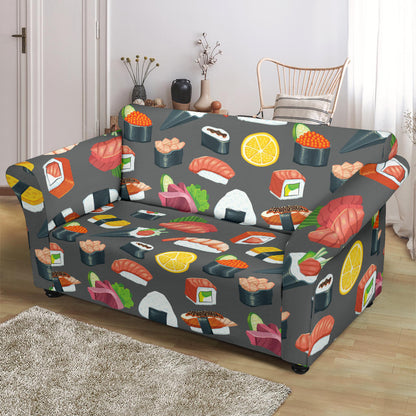 Sushi Print Design LKS302 Loveseat Couch Slipcover
