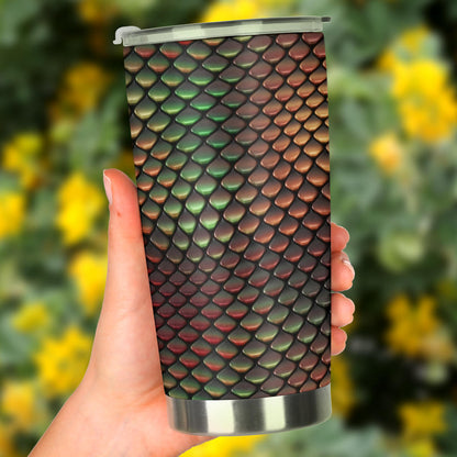 Snake Skin Colorful Print Tumbler